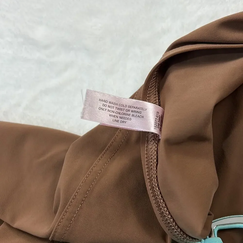 VS Victoria's Secret chocolate and blue swim skirt, size L‎